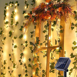 LED-Efeu-Lichterkette – Bunte Solarlichter für Garten, Terrasse & Feierlichkeiten